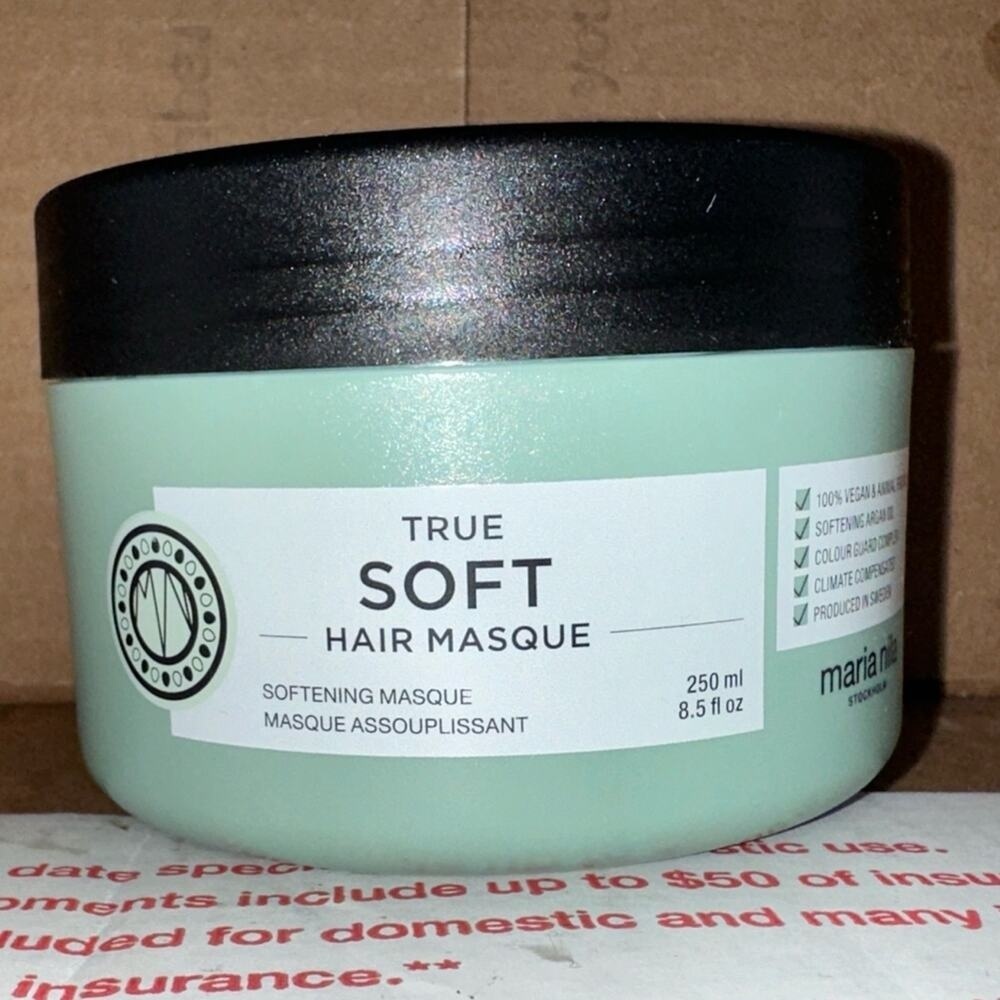 Maria Nila True Soft Hair Masque 250ml 8.5oz Softening Argan Oil Vegan Treatment
